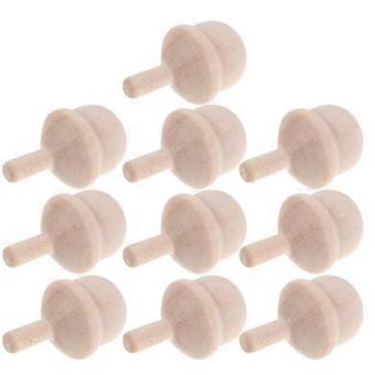 10PCS Wooden Spinning Tops, Unfinished Wood Tops, Rotating Toys for Children Kids Adults DIY Painting Educational Toys Christmas Holiday Party Supplie