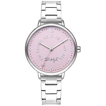 Mr wonderful shine and smile Quartz Analog Woman Watch with WR10101 Stainless Steel Bracelet