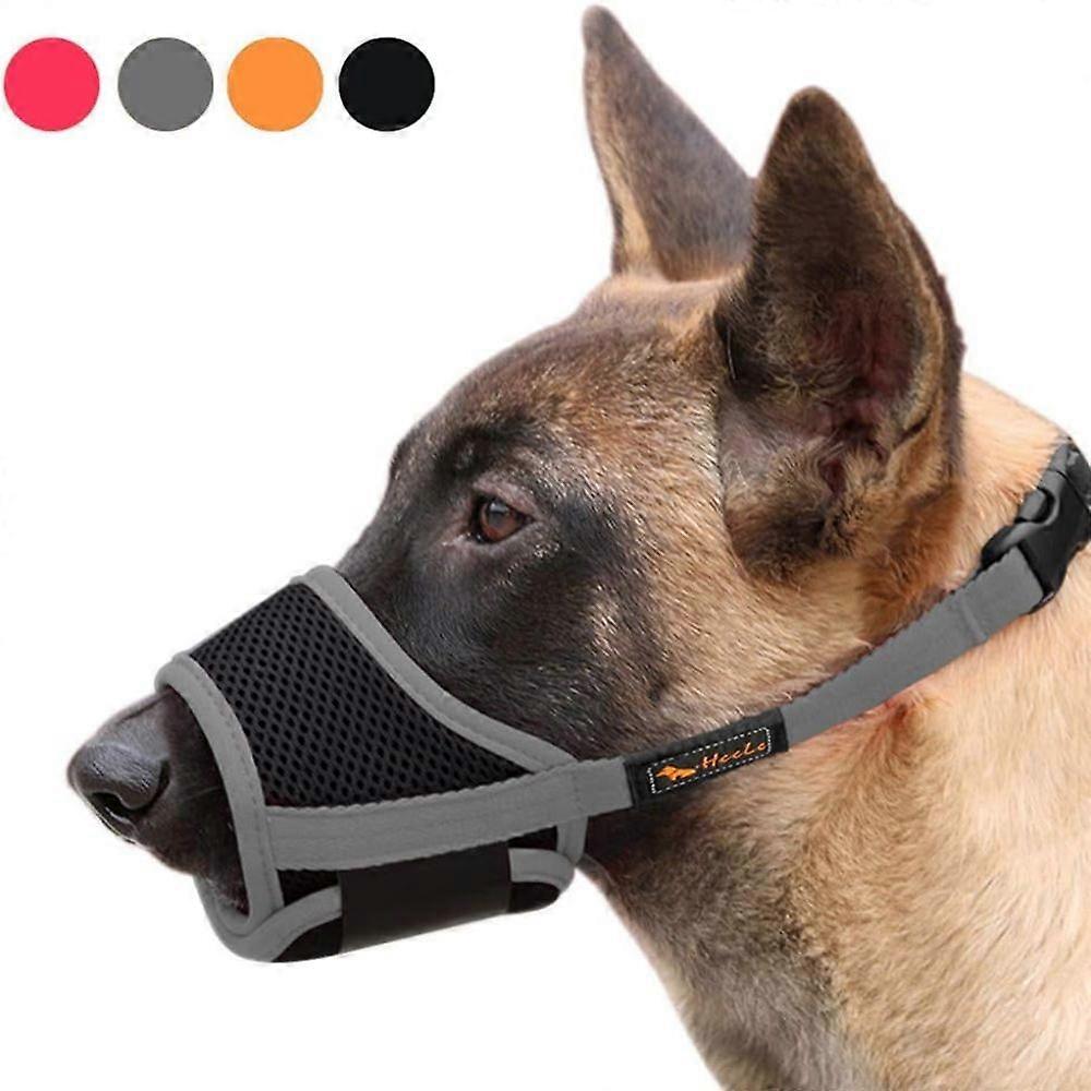 Medium, Dog Muzzle Soft Adjustable Muzzle Dogs Nylon, Anti Bark Anti-Bite Muzzle