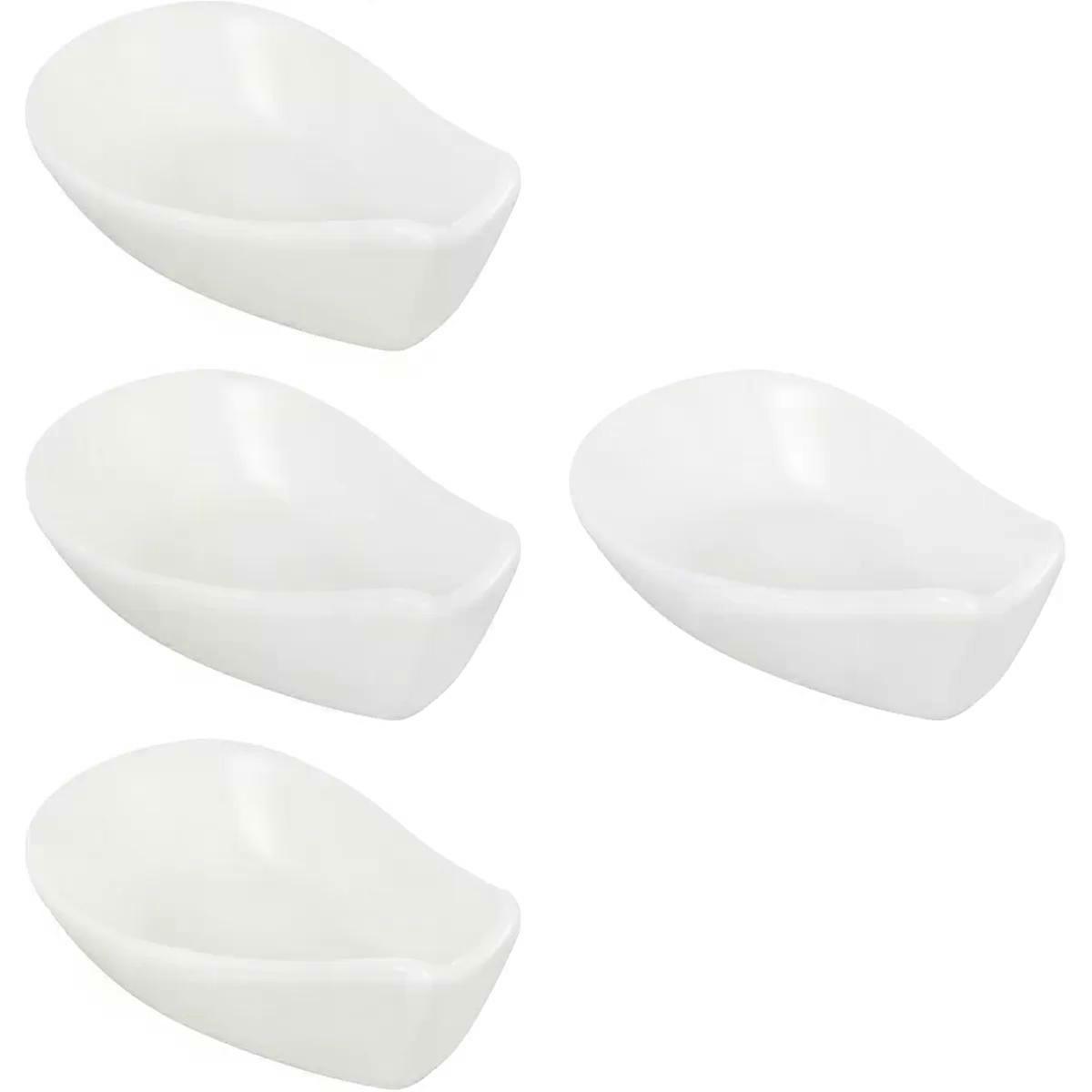 4 Pcs Ceramic Spoon Rest Set for Ladles and Serving Spoons
