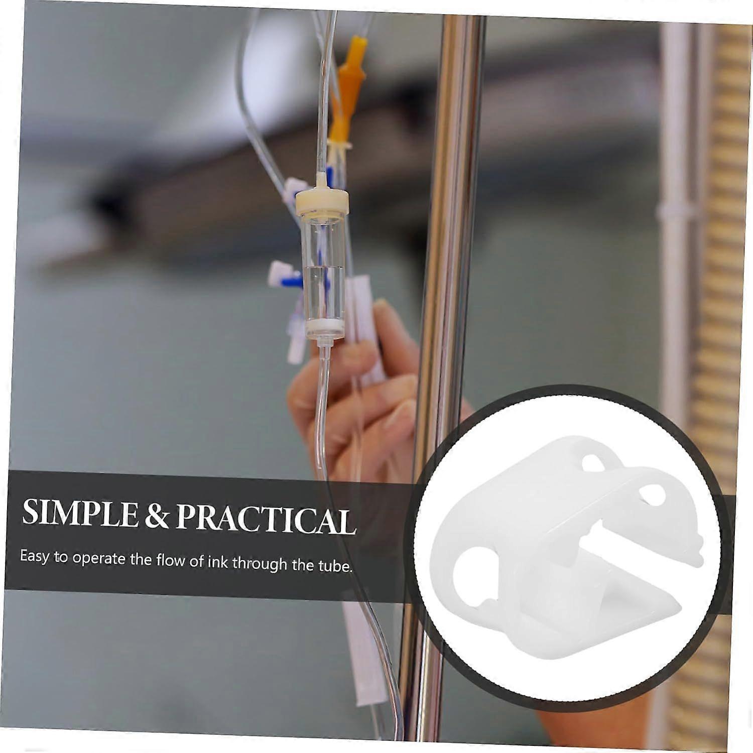 Plastic Tube Clamp 5pcs White Adjustable Flow Control
