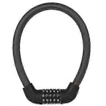 5-Digit Combination Bike Lock compatible with MTB & Motorcycle - Black Security Wire Cable 17.2x570mm
