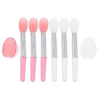Siliconen lippenmaskerborsteltje voor make-up, 2 sets lippenapplicatorborsteltjes
