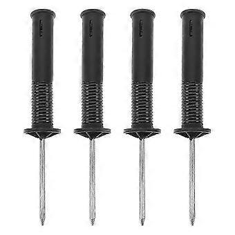 4pcs Soccer Corner Flag Spring Base Football Flag Pole Ground Stakes Soccer Training Agility Poles Ground Pegs