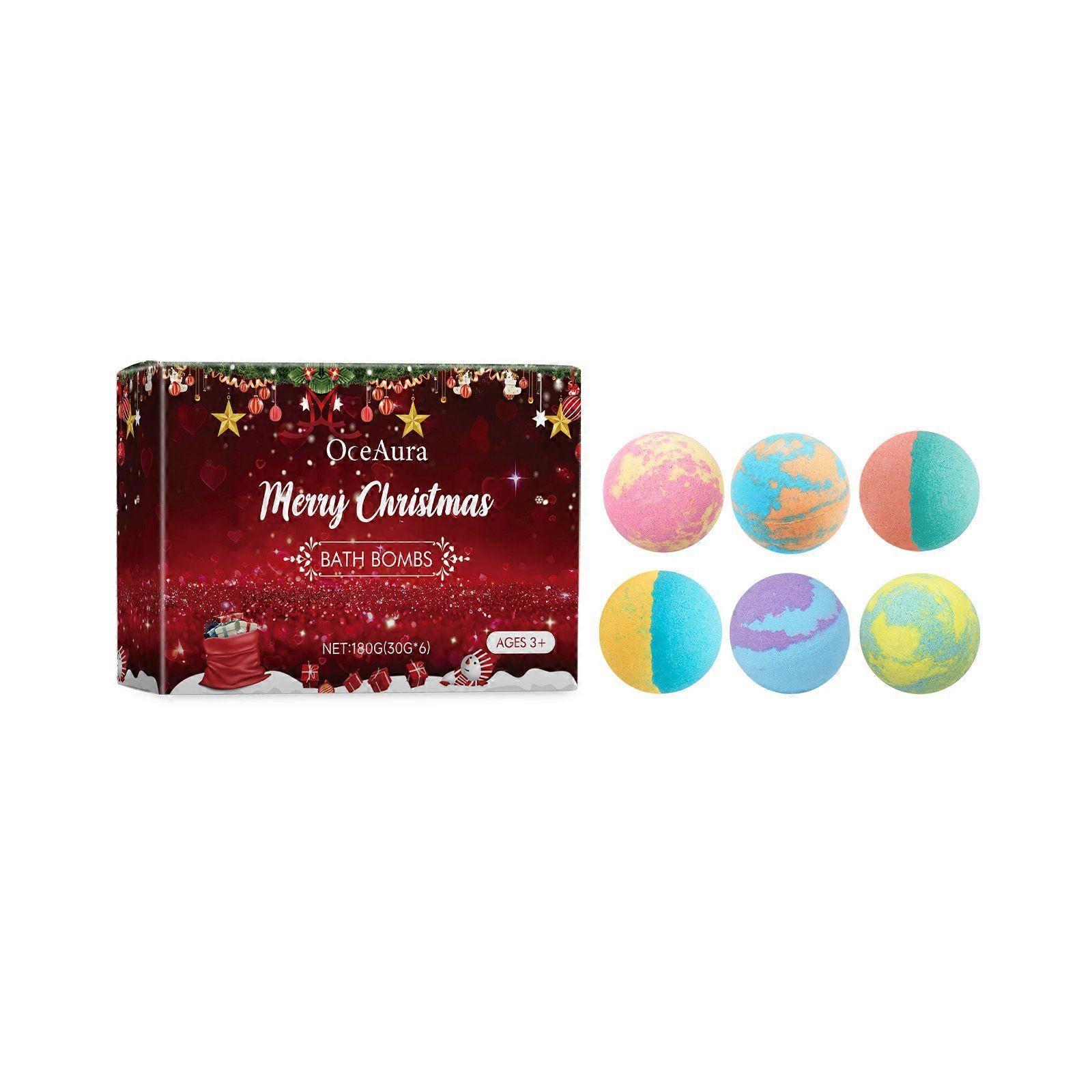 Christmas Bath Bombs Contain Rose Extract And Dragon Fruit Extract