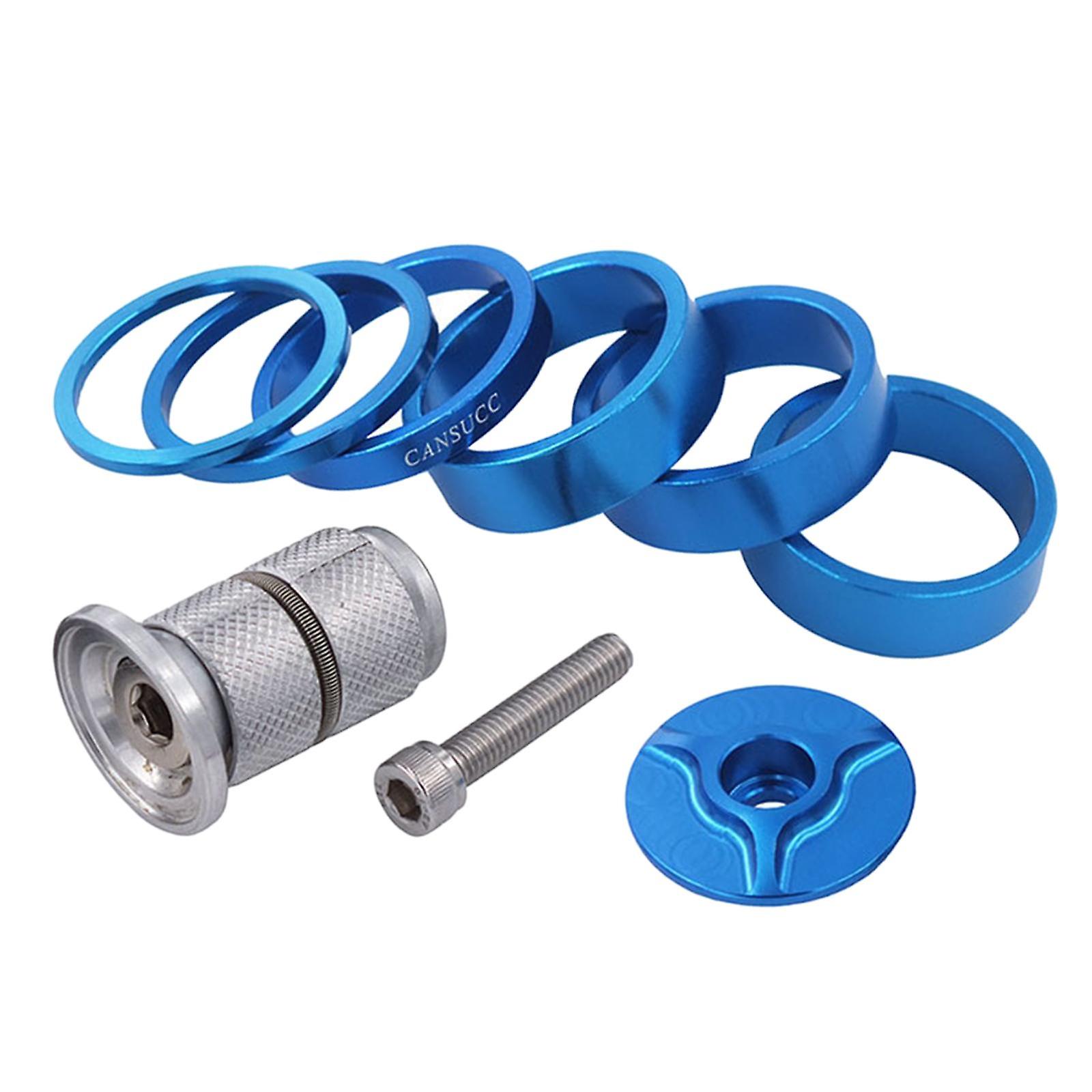 Bicycle Headset Spacer Stem Top Cap Headset Washer Top Expansion Bolt Blue