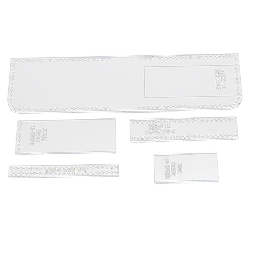 5pcs Acrylic Key Case Bag Pattern Stencil Template Key Bag Leathercraft Tool
