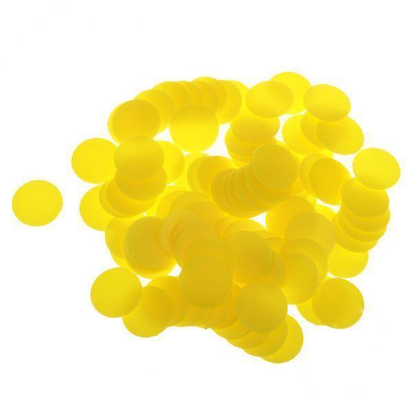 40x100x Opaque Plastic Board Game Counters Tiddly winks Numeracy Yellow