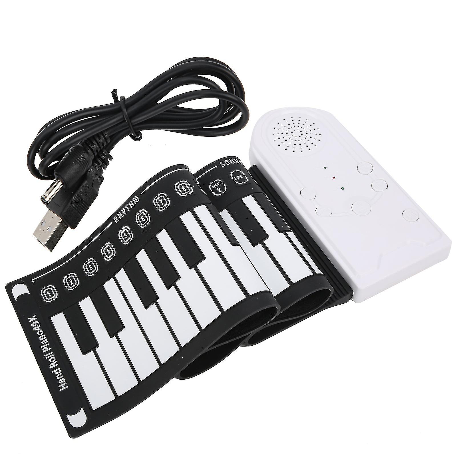 Electric Piano Keyboard 49 Keys Portable Folding Usb Rechargeable Beginners Gifts