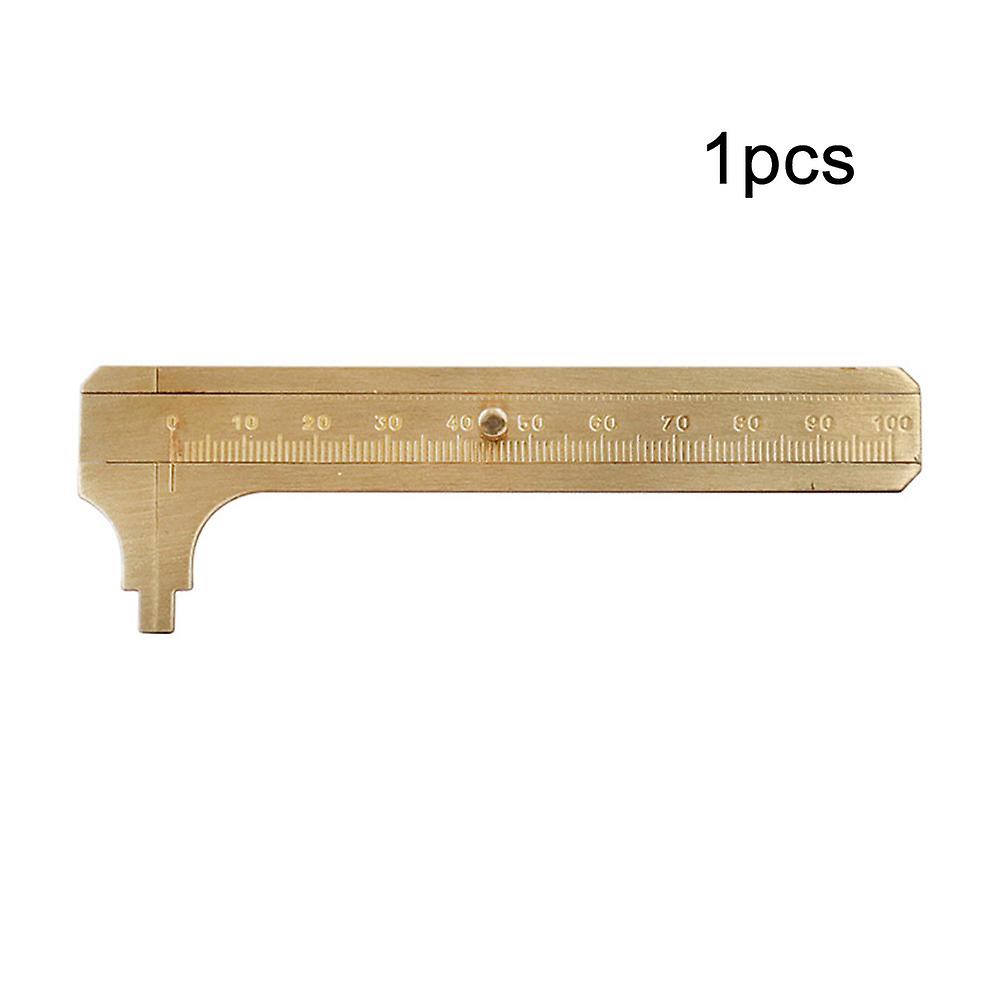 1 Pc Brass Caliper Copper Vernier Dual-scale Measuring Ruler Portable 60/80/100/120mm Single/double Scale Hand Manual Tools