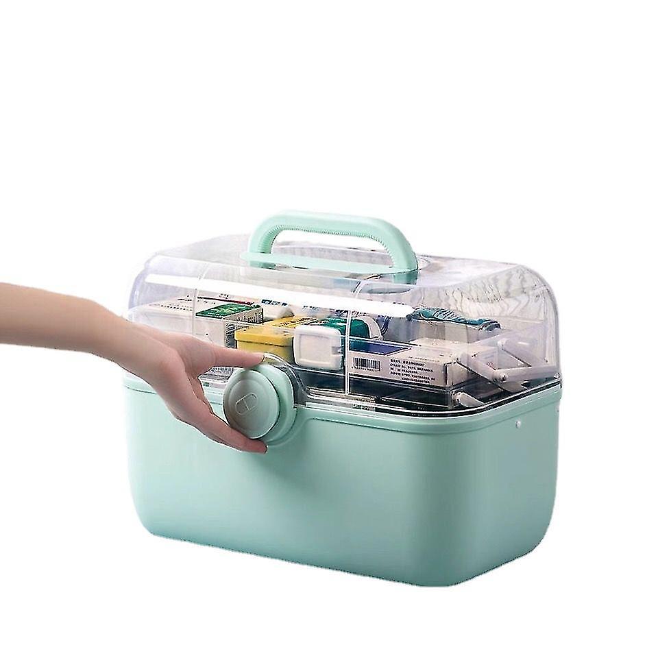 3 طبقات الإسعافات الأولية كيت منظم للأشياء الصغيرة المحمولة التخزين والمنظم صناديق الطب مفيدة للمنزل