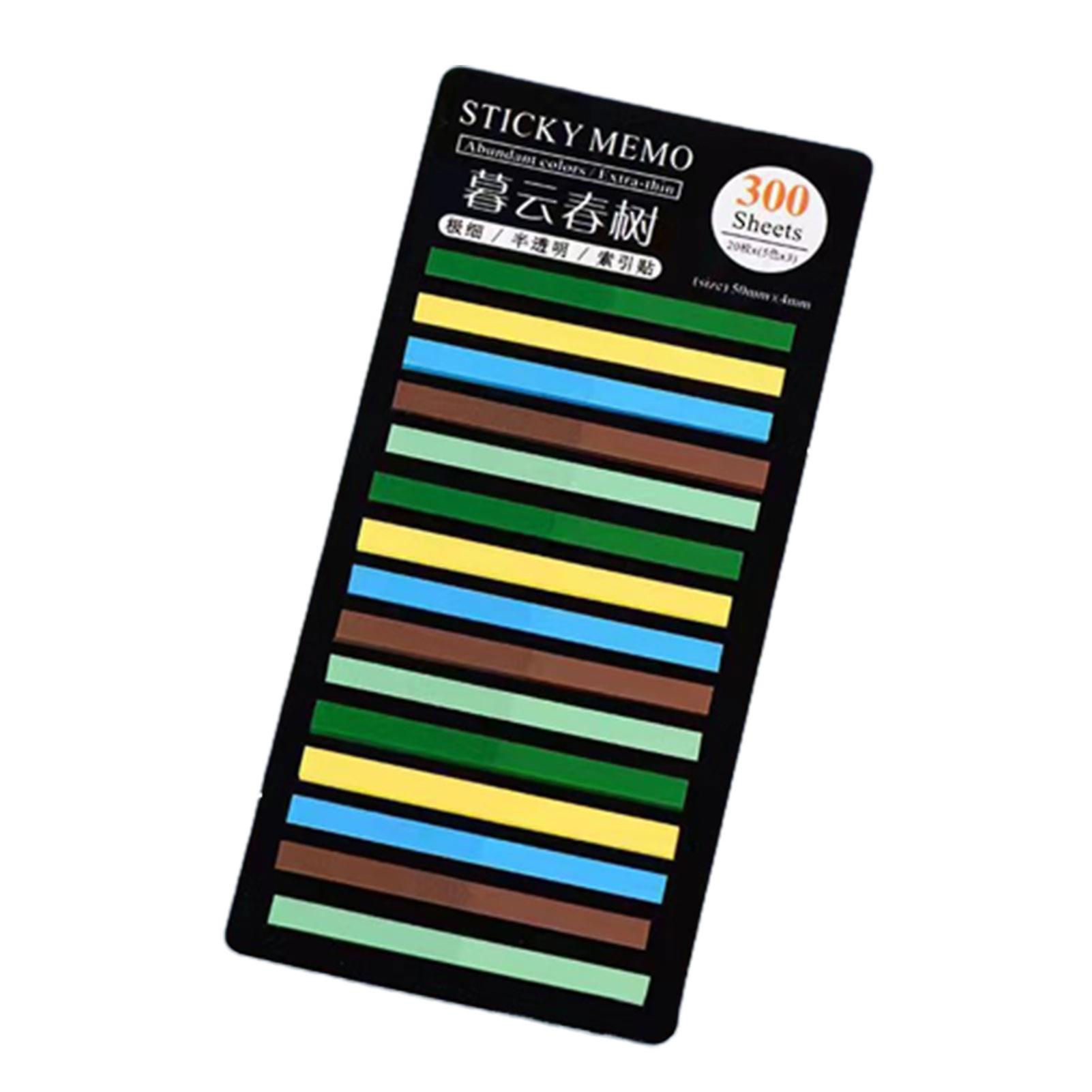 300 Sheets Colored Sticky Page Markers Translucent Color Clear Practical For Office And School Supplies