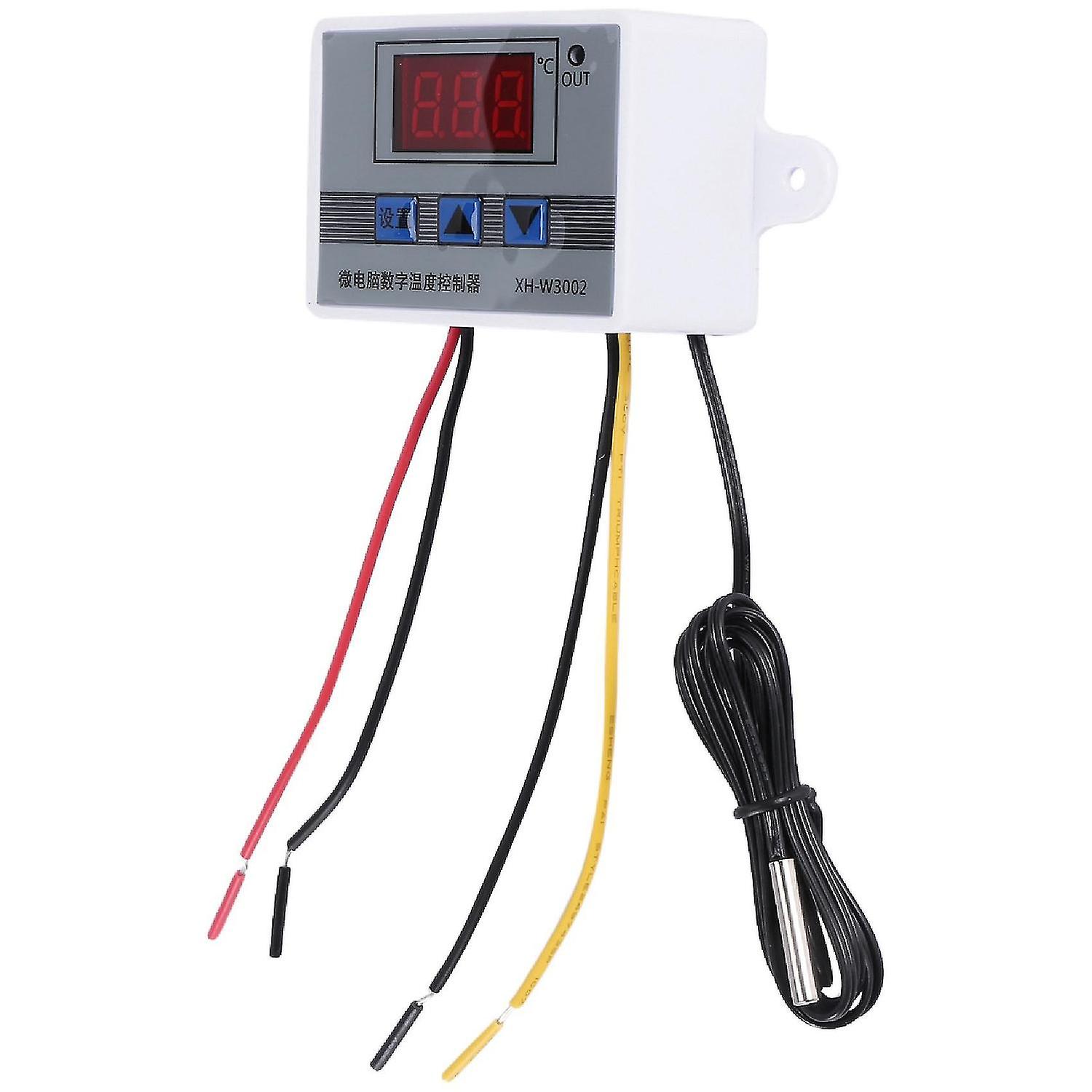 Xh-w3002 220v Digital Led Temperature Controller 10a Thermostat Control Switch Probe with Waterproof
