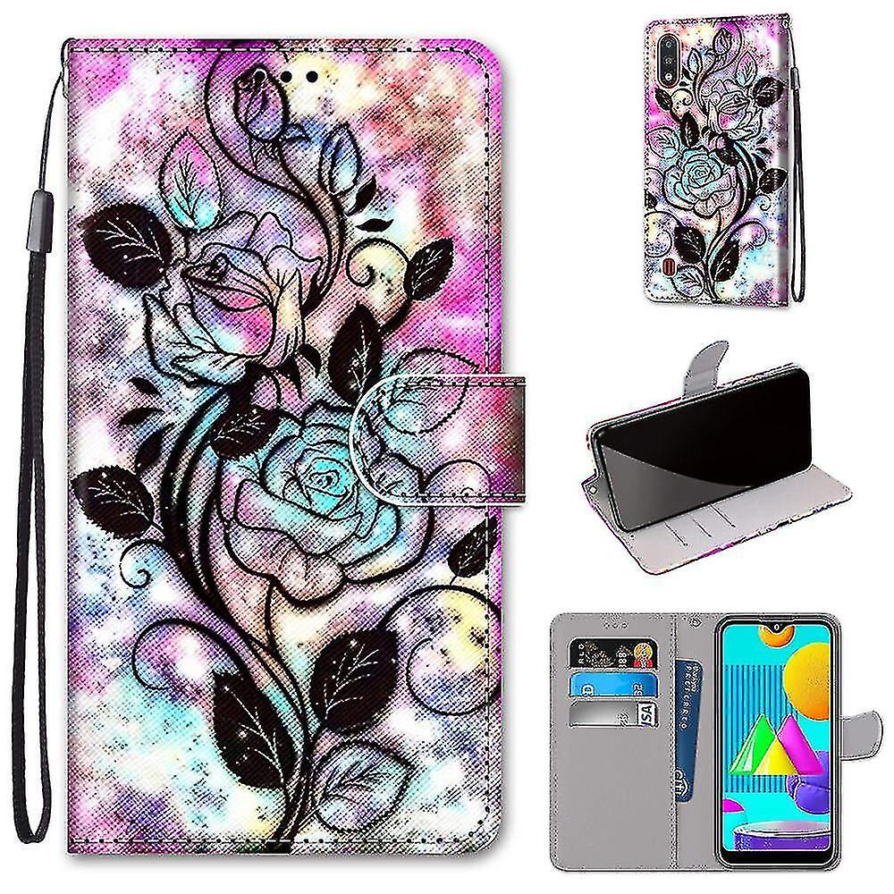 Compatible With Samsung Galaxy M01 Colorful Flower Mobile Case
