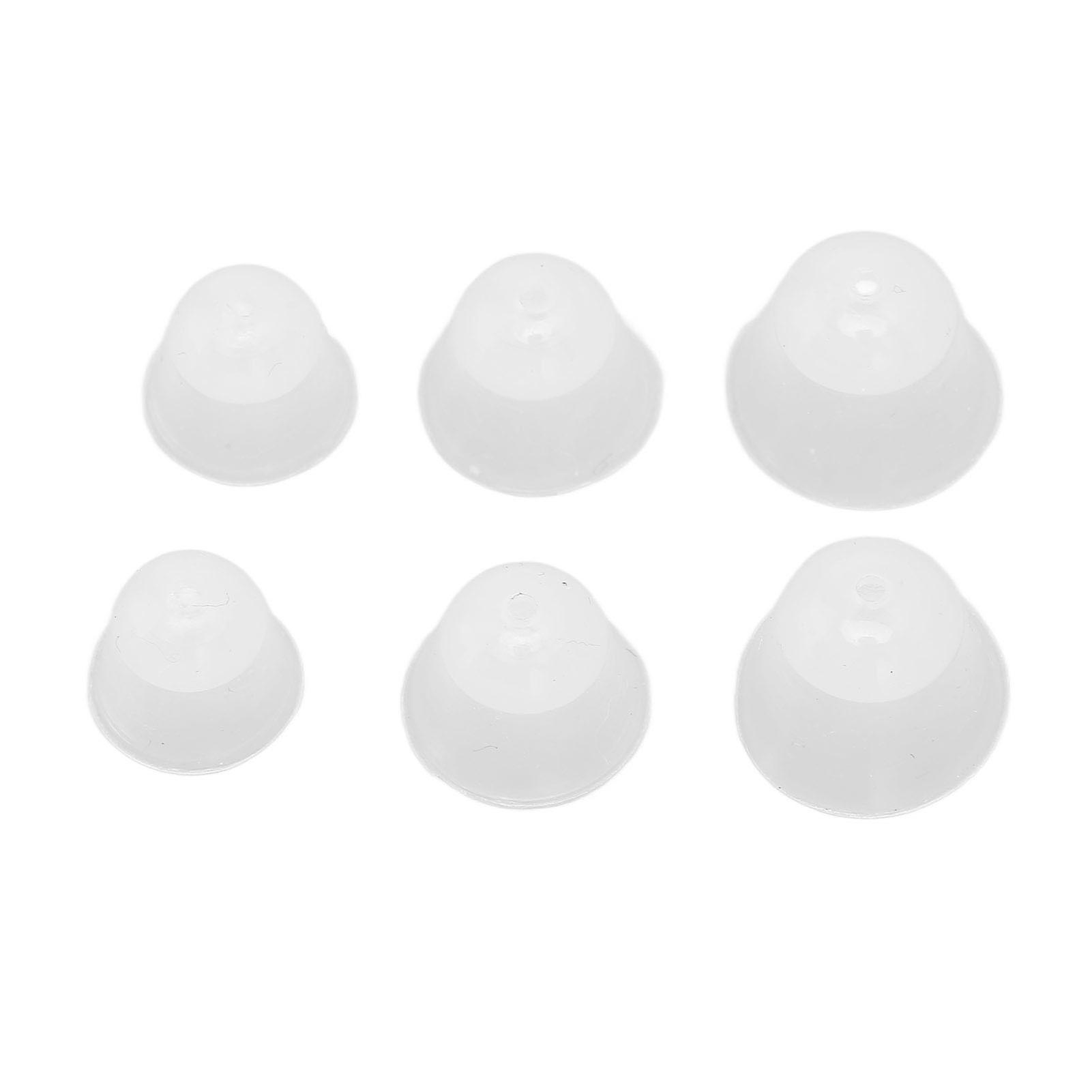 Universal Silicone Hearing Aid Ear Tips - Soft, Comfortable, Durable Replacement Set (6pcs)