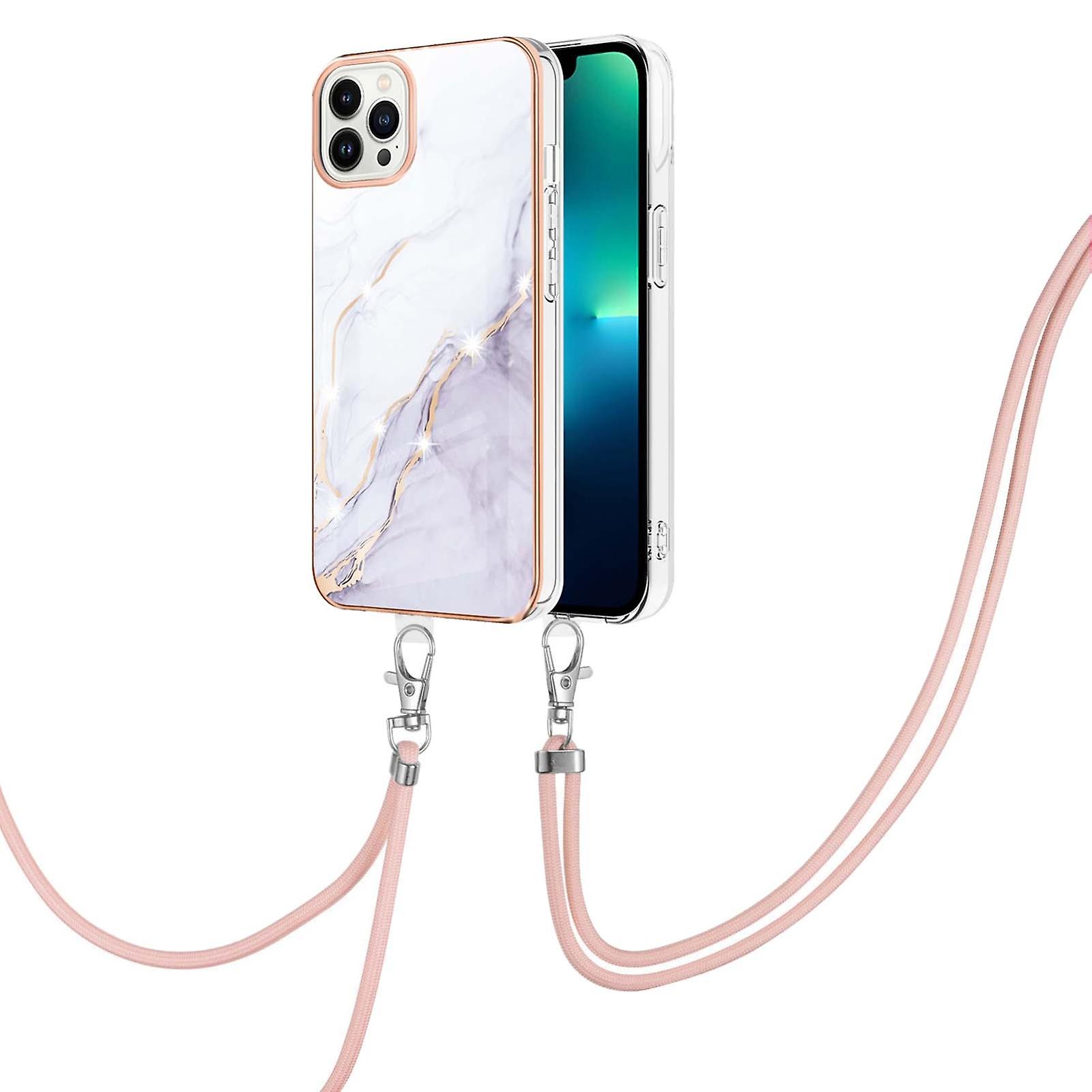 Electroplating Marble TPU Case For iPhone 15 Pro