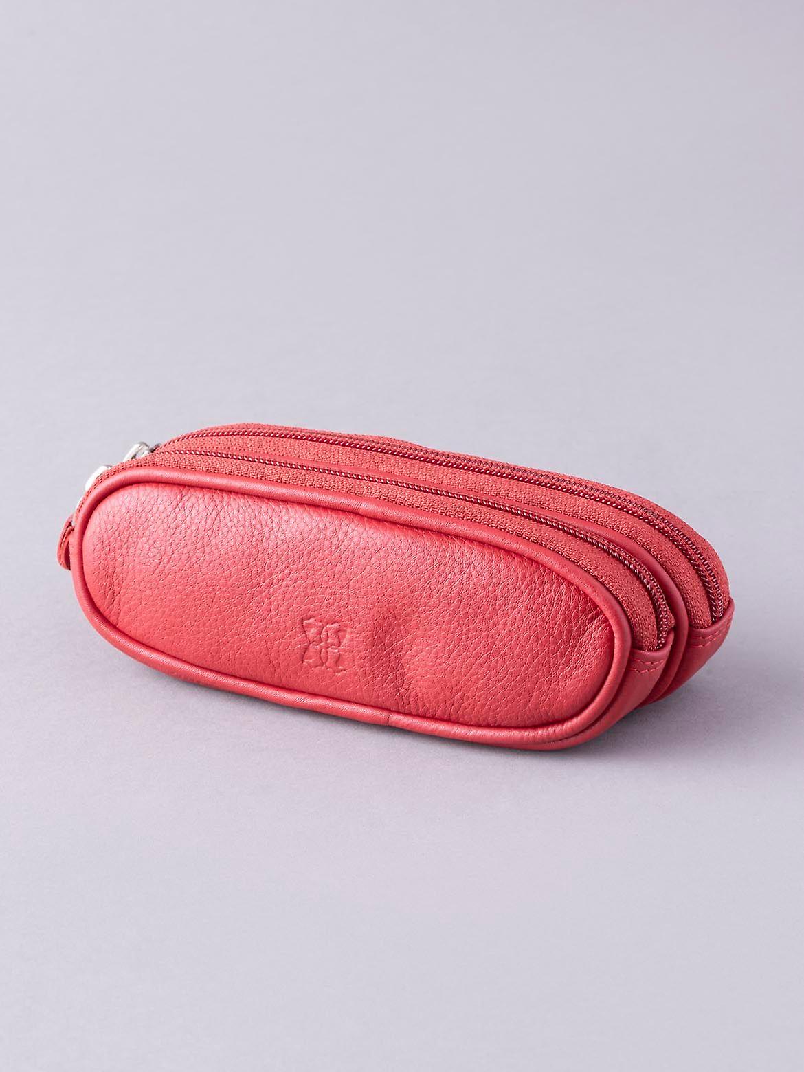 Leather Double Glasses Case in Red