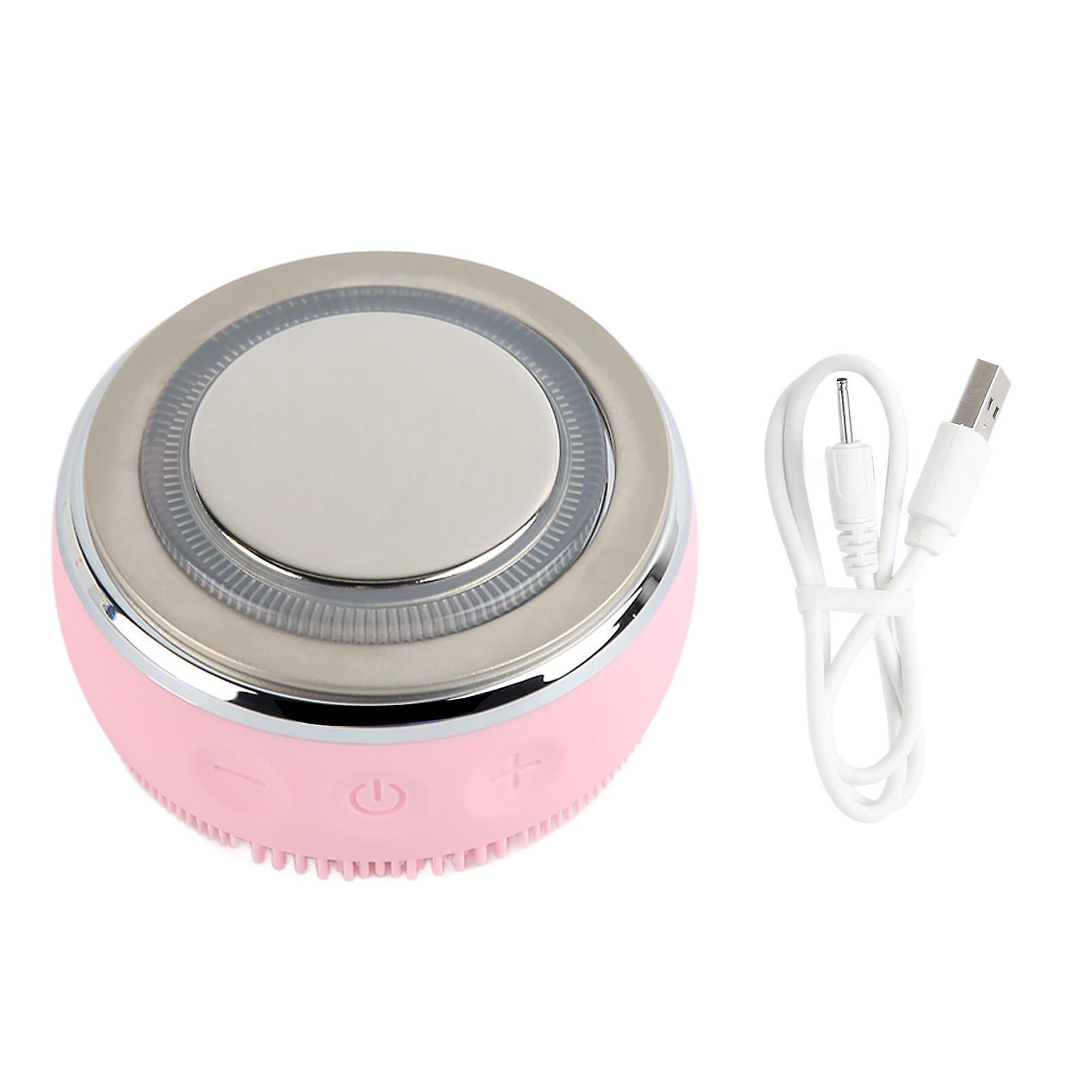 Appareil de nettoyage du visage exfoliant multifonction, vibrations, compresse chaude, appareil de beauté de la peau avec LED rouge, bleu, rose