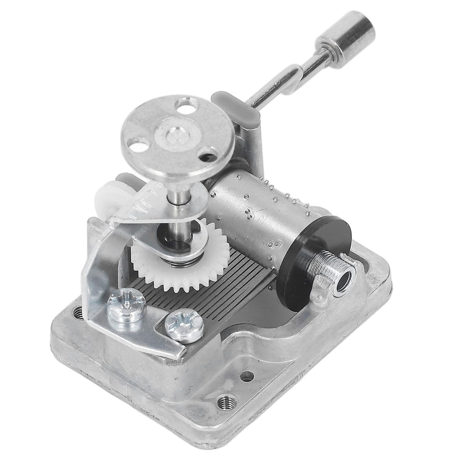 18 Note Musical Mechanism Movement Retro Style Alloy Replacement Hand Crank Musical Mechanism Movement for Music Box 