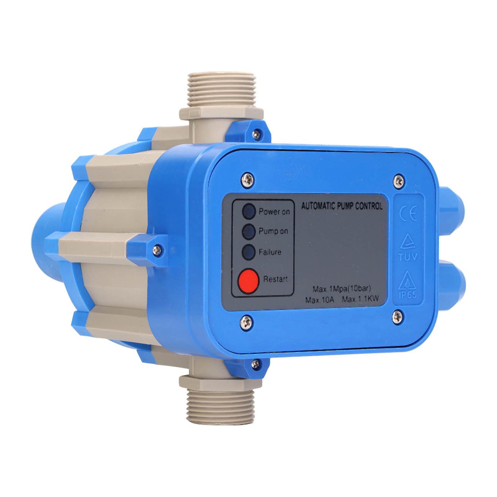 Water Pump Pressure Control Switch 1.5bar‑3.0bar Waterproof Adjustable Controller Blue Gray 110V‑120V 0.75kw 