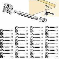 40 Set Cam Connector 15mm Furniture Cabinet Panel Connection M6x40mm Eccentric Fitting Cabinet Connector For Furniture Table Cabinets-yu