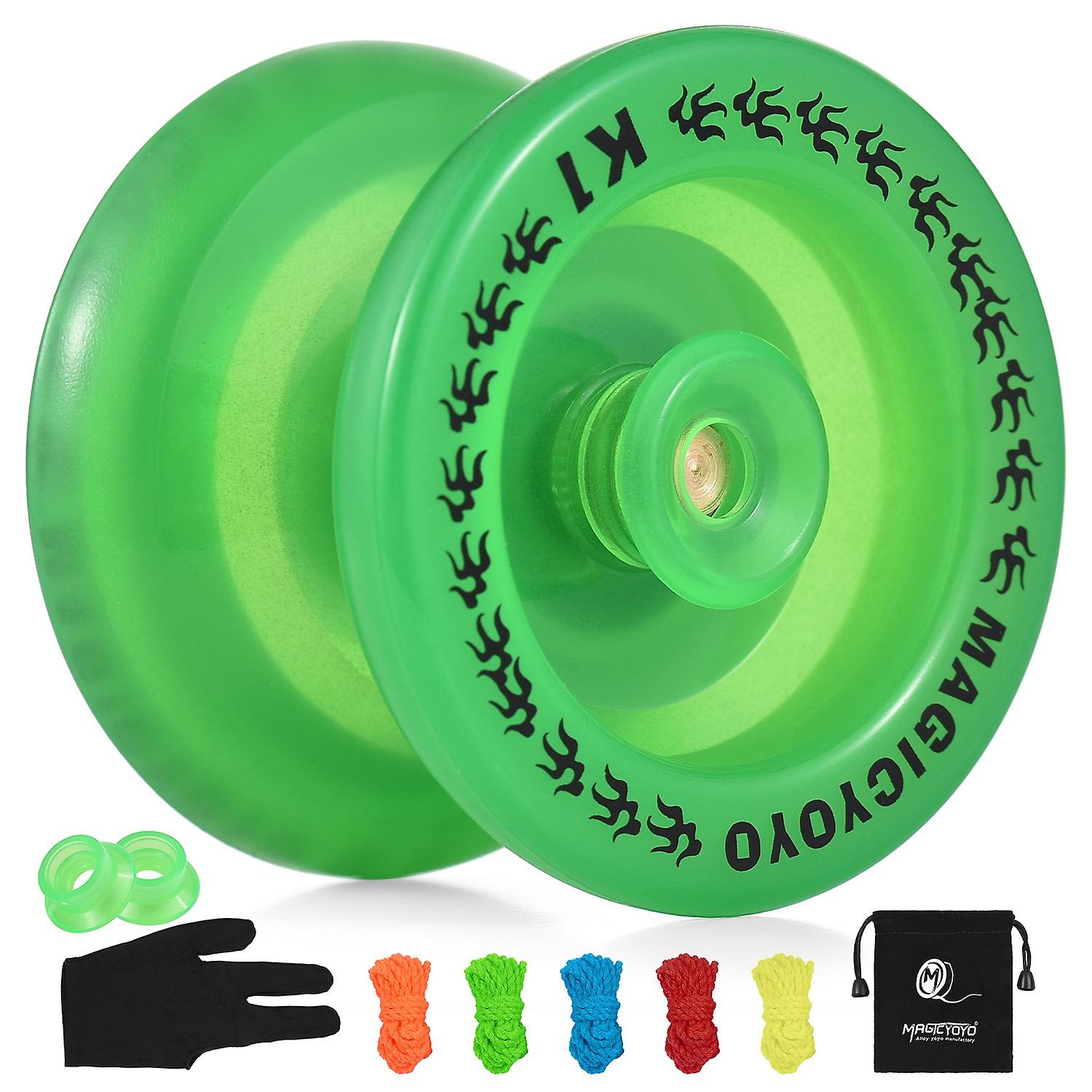 Unresponsive Yoyo for Kids Yo-Yo Ball with 5 Replacement Strings Glove Storage Pouch