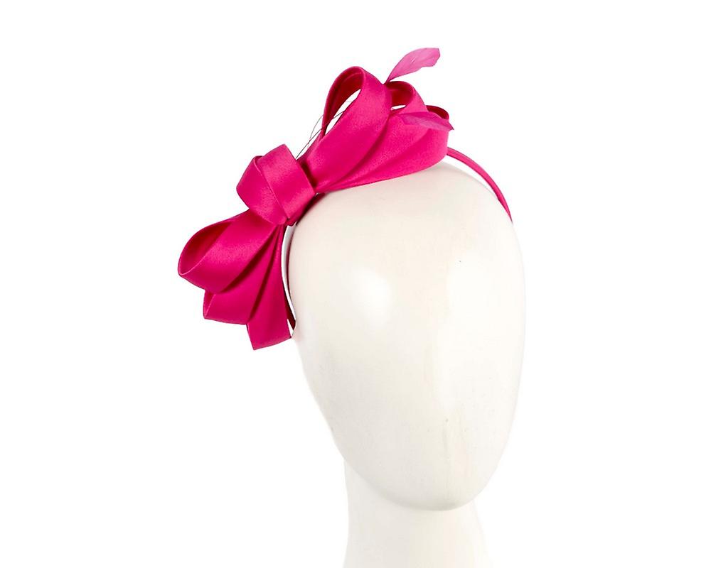 Fuchsia bow racing fascinator by Max Alexander J444F