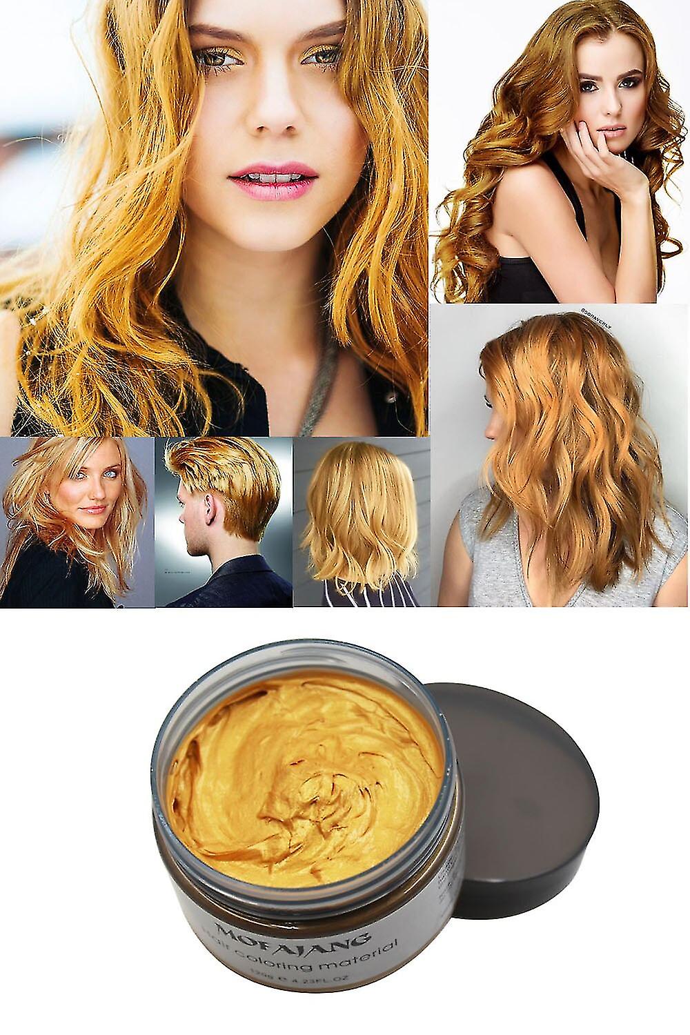 Temporary Hair Color Wax Disposable Hair Coloring Cream Mud Natural Hair Styling Clays Dye Oro