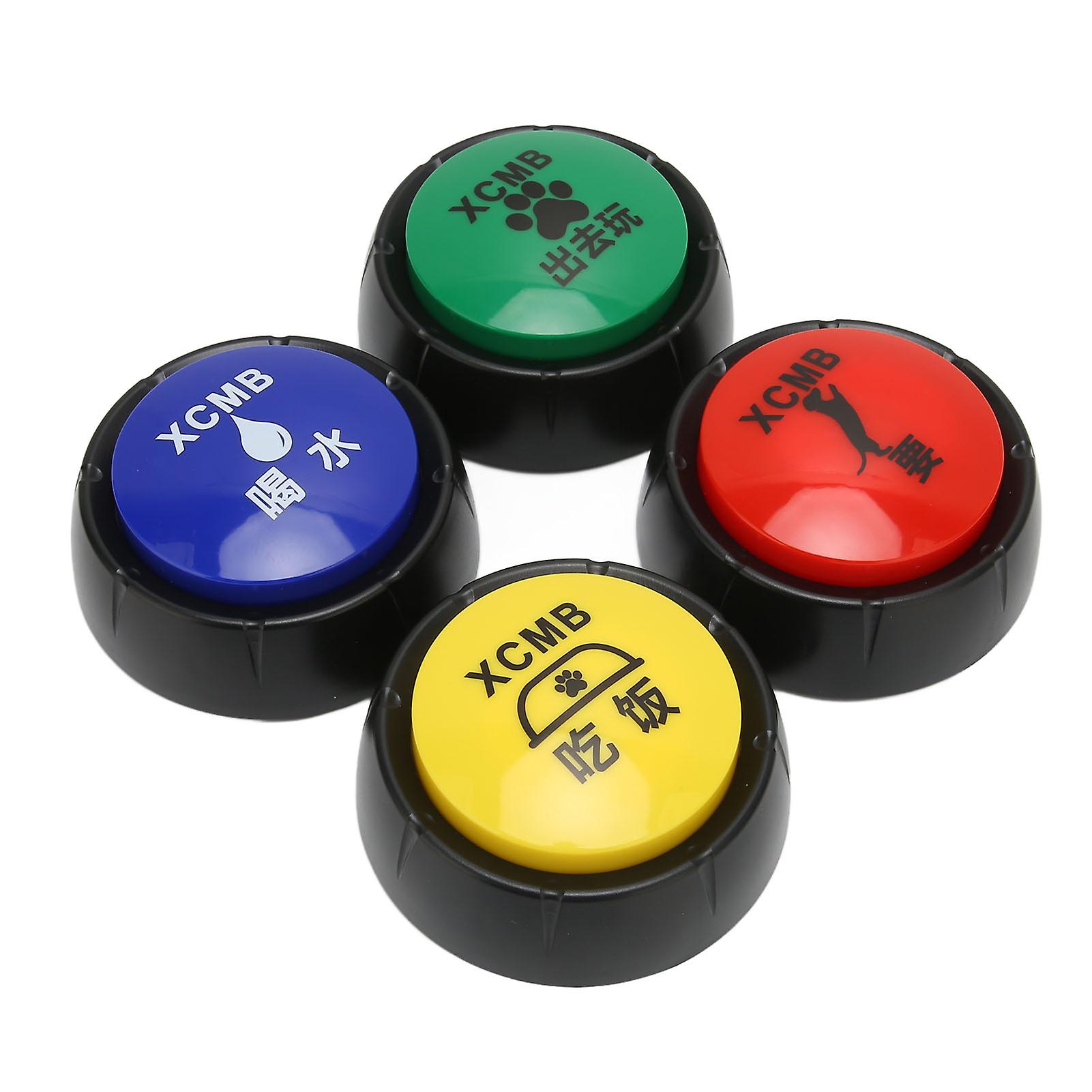 Pet Training Button Interactive Small Portable Dog Communication Button for Cat 4pcs