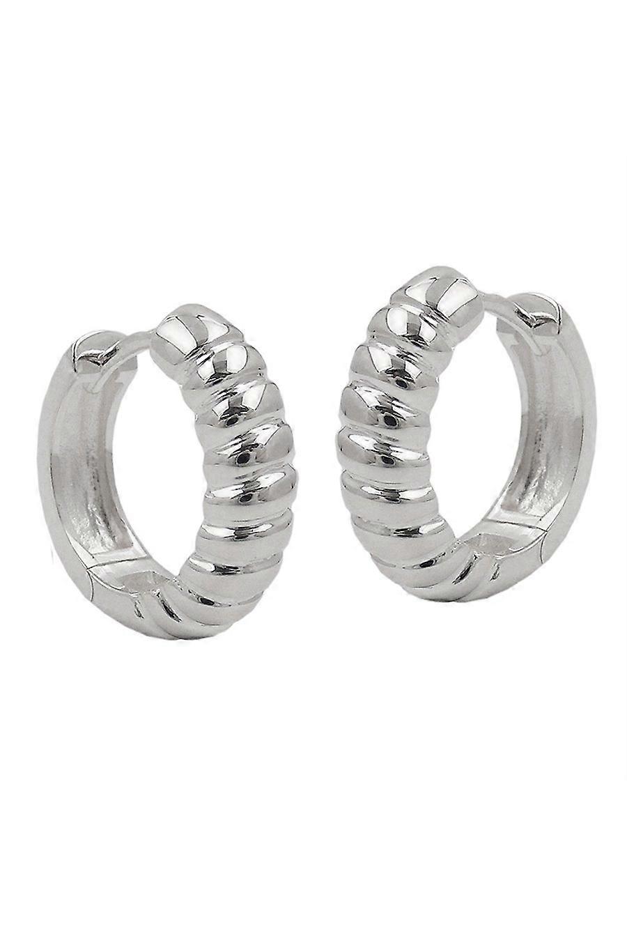Hinged Hoop Earrings 16x5mm Silver 92 - Gl93625