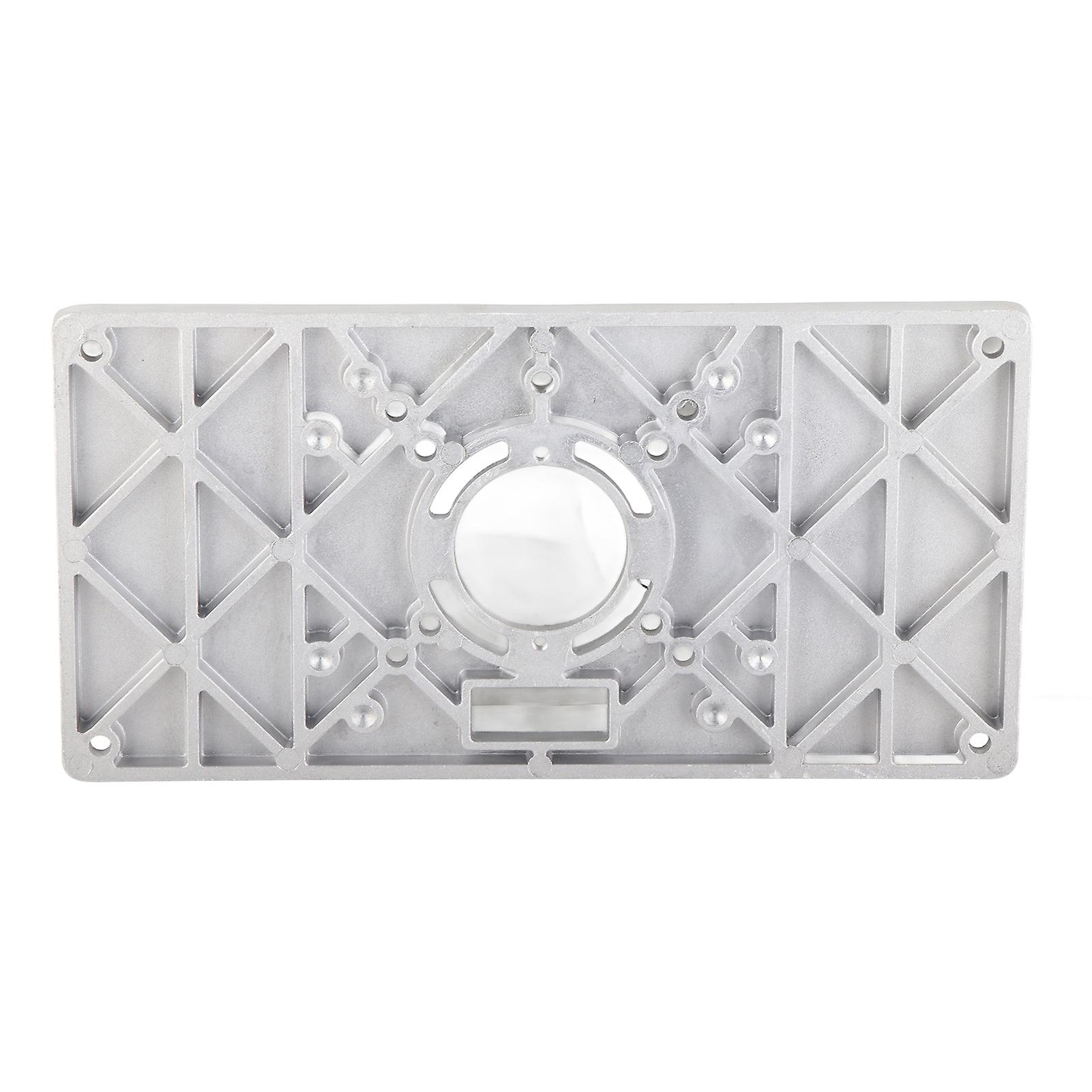 Aluminium Router Table Insert Plate for Woodworking Benches Milling Trimming Machine 8 Holes with Rings