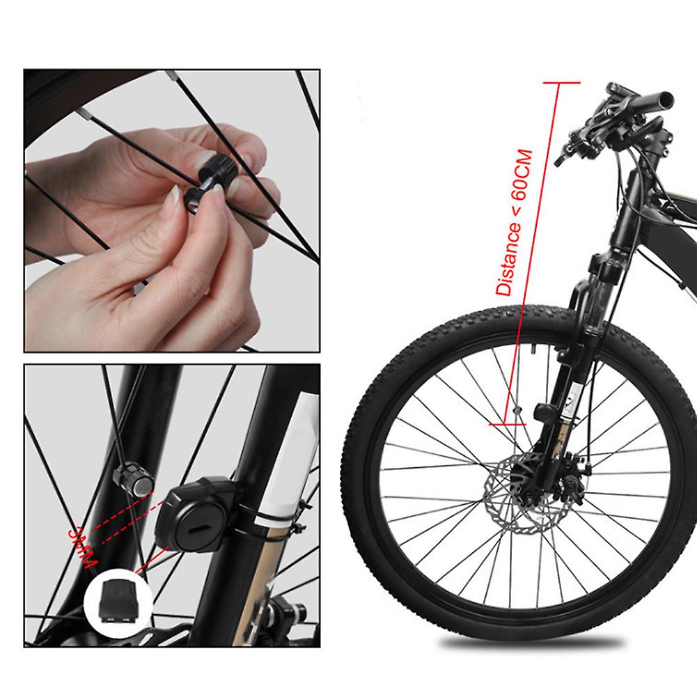 Wireless Solar PVC Bicycle Computer 6x5x1.3cm Waterproof