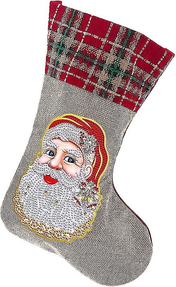 Diy الماس اللوحة جوارب عيد الميلاد، سانتا كلوز، رجل الثلج، هدايا عيد الميلاد، أكياس الحلوى