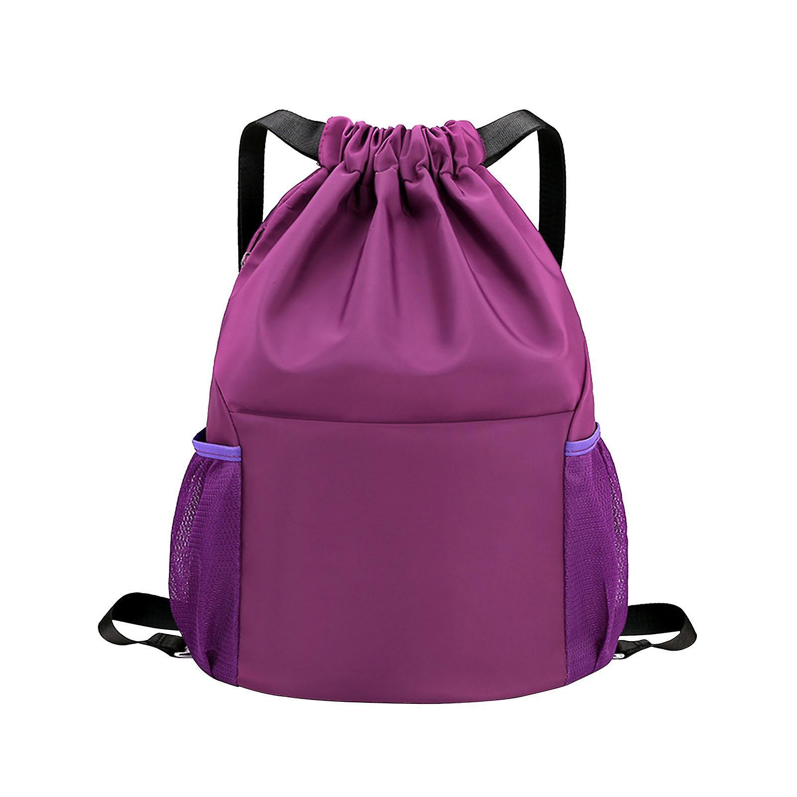 Sport Drawstring Rucsac Moda Practical Casual Water Resistant Rucsac Violet