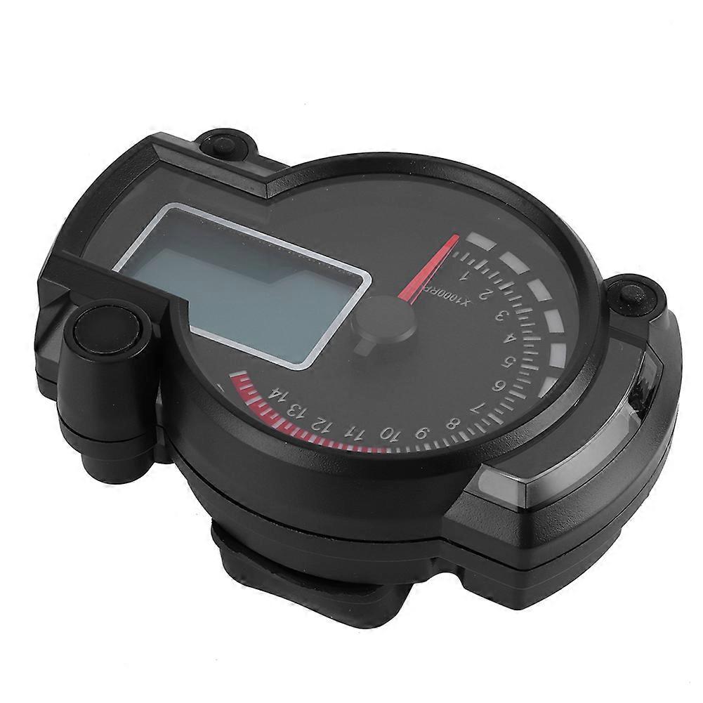 Universal Motorcycle Gauge with LCD Display - Multifunction Speedometer, Tachometer, Odometer up to 15000rpm
