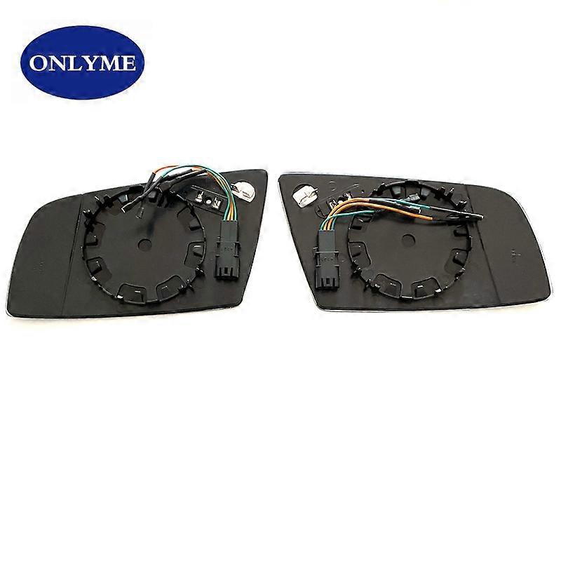 Car wide angle 4 pins heated mirror glass with connector for BMW 5 E60 E61 ( 2003 04 05 06 07 08 09 ) 6 E63 E64 (04-10)