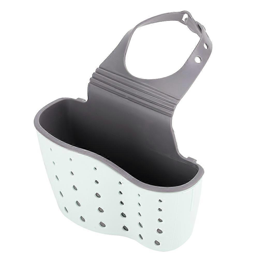 Hanging Drain Basket for Kithchen Organizer Storage Tool Sponge Brush Holder(Blue)