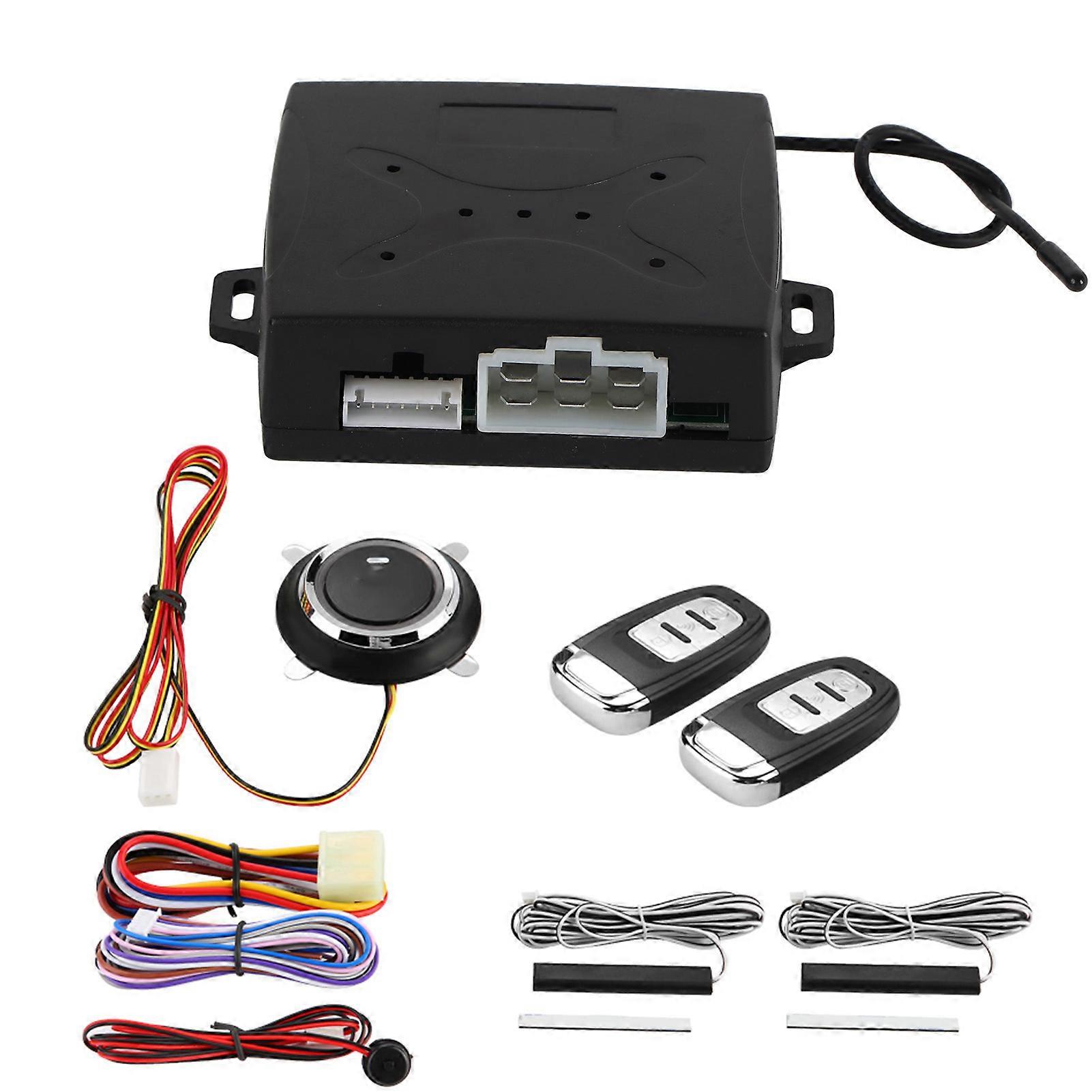 Universal Car Alarm System Engine Ignition Keyless Entry Push Button Remote Starter E2U248
