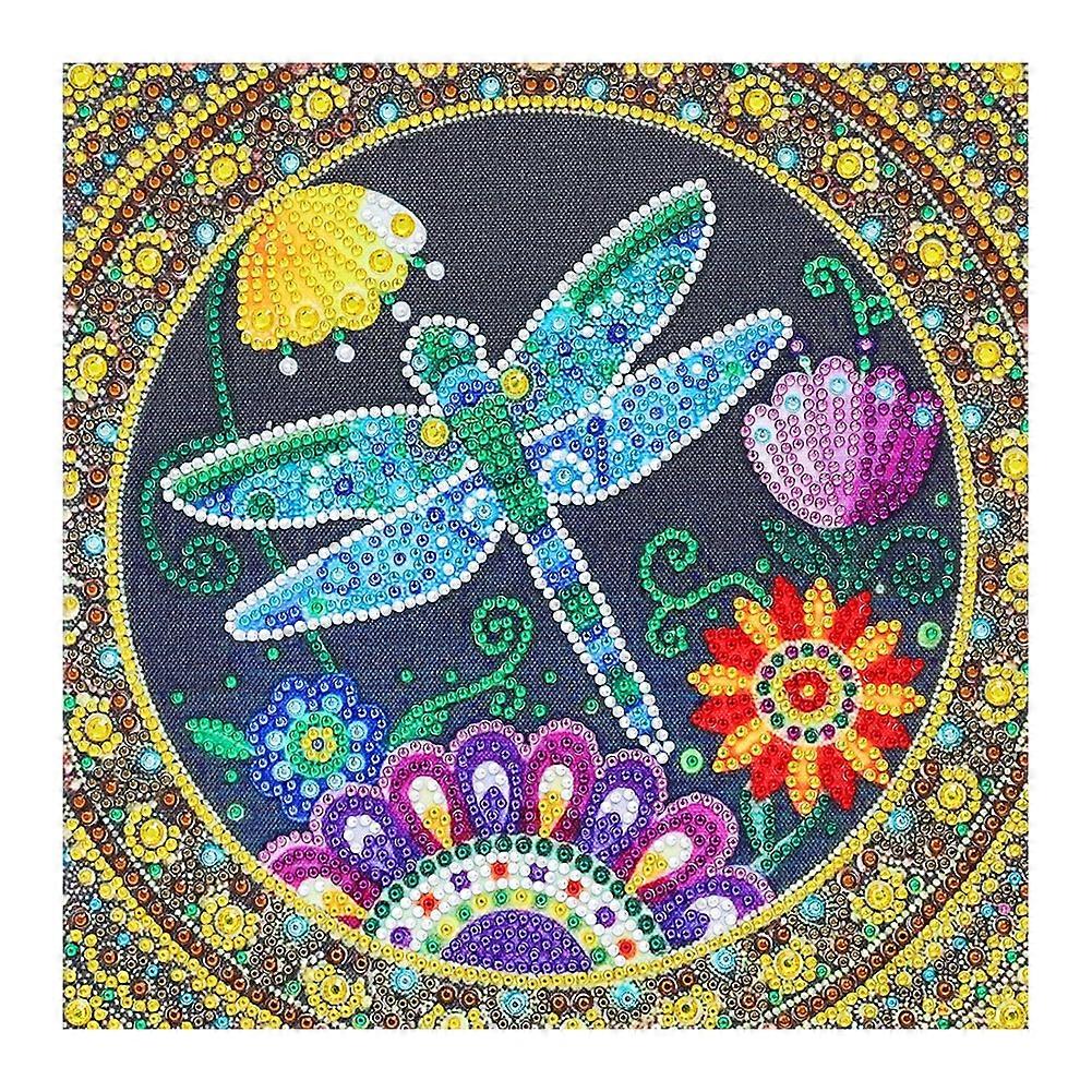 30*30CM Partial Special Shape 5D DIY Crystal Drill Diamond Painting Dragonfly Mosaic Kit Drawing Picture Home Decoration Art
