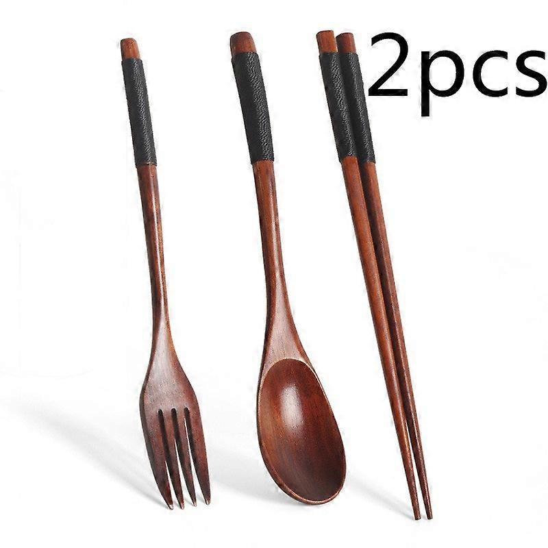 Long Handle Couple Spoon Chopsticks Portable Tableware