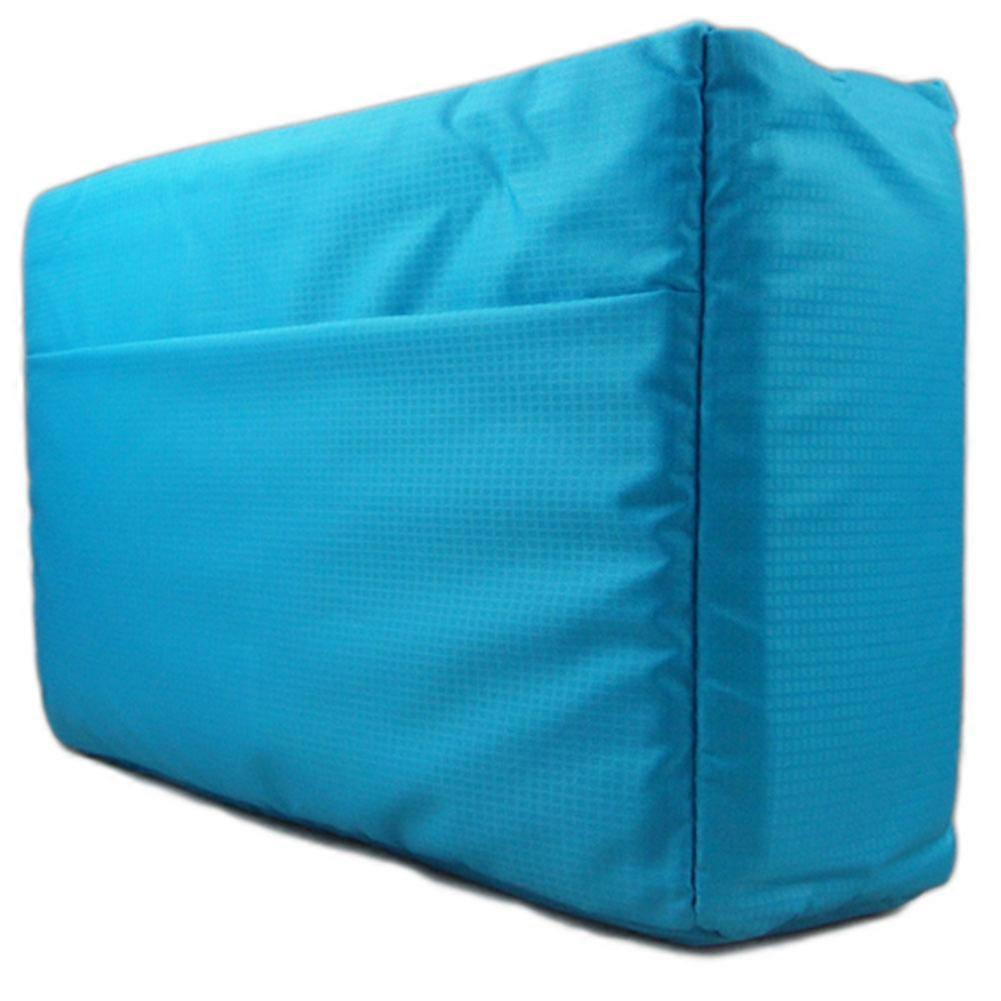 Shockproof Dslr Camera Lens Insert Bag Padded Partition Case With Front Pouch (water Blue)