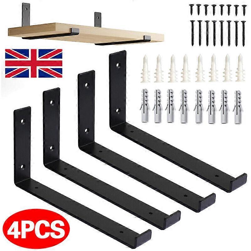 4X Metal Shelf Brackets Rustic Heavy Duty Industrial Scaffold For Board Shelf NO.1508