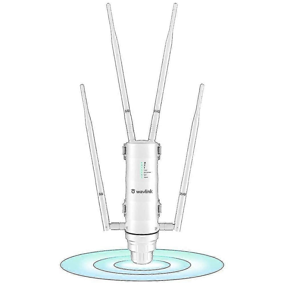 AC1200 موسع WiFi خارجي مع أجهزة توجيه لاسلكية POE مزدوجة النطاق 2.4 جيجا هرتز / 5 جيجا هرتز مع هوائي 4x7dBi - المملكة المتحدة
