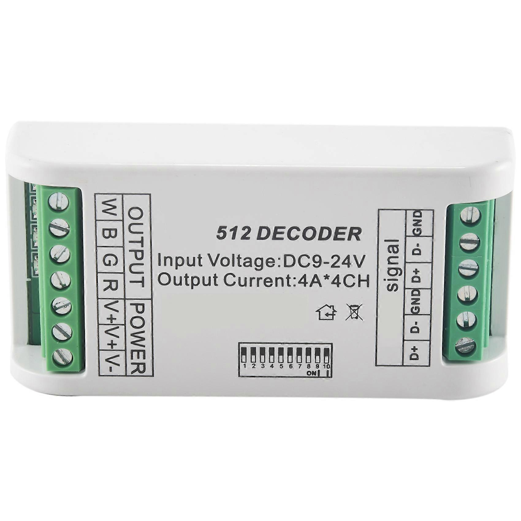 Mini 4 Channel DMX RGBW Decoder 16A RGB RGBW Strip Controller DMX 512 Dimmer Driver for Lights DC9-