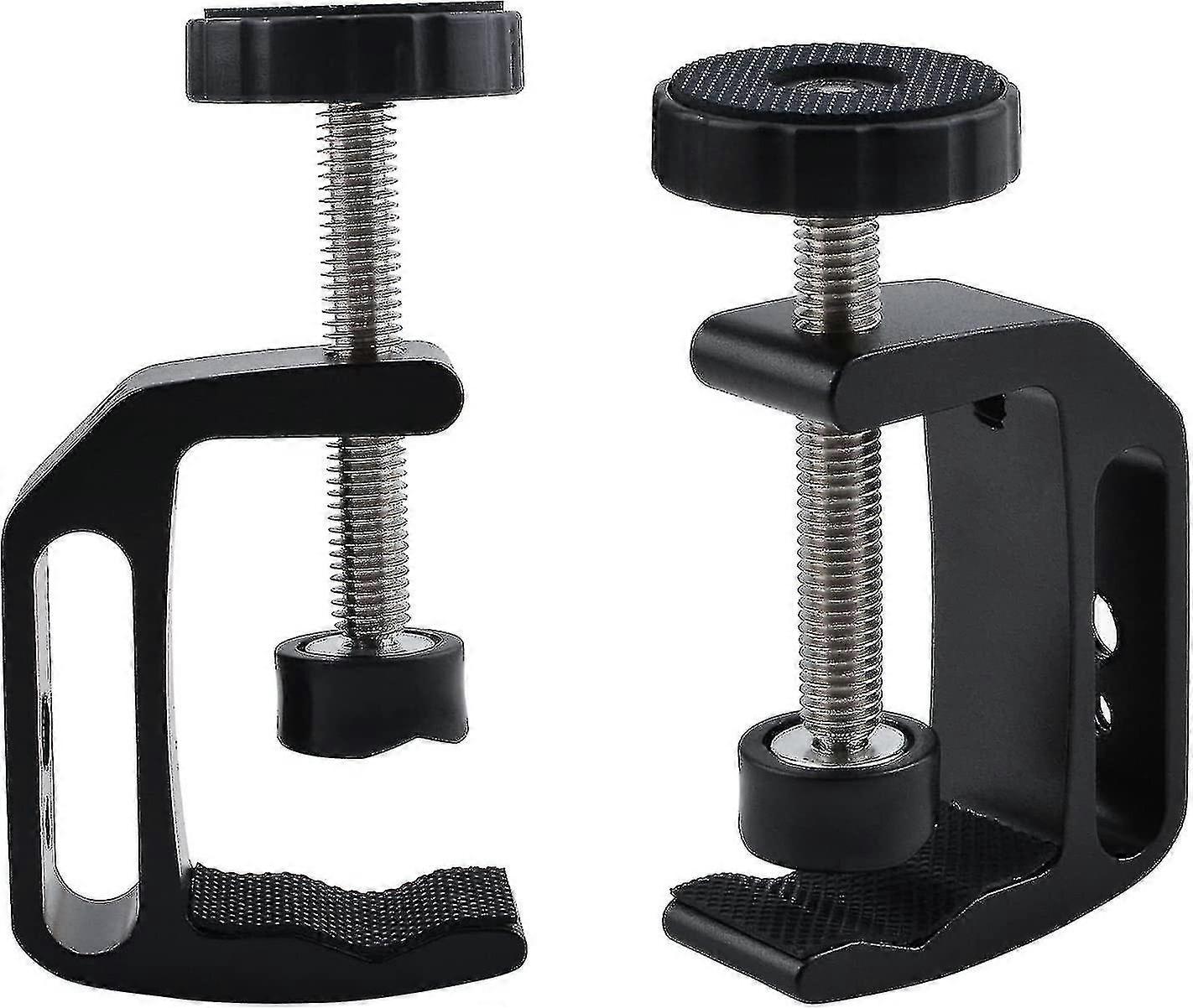 Universal C-clamp, 2pcs Aluminum Alloy Universal C Table Desk Clamp With 1/4 And 3/8 Thread Hole For Desk Camera