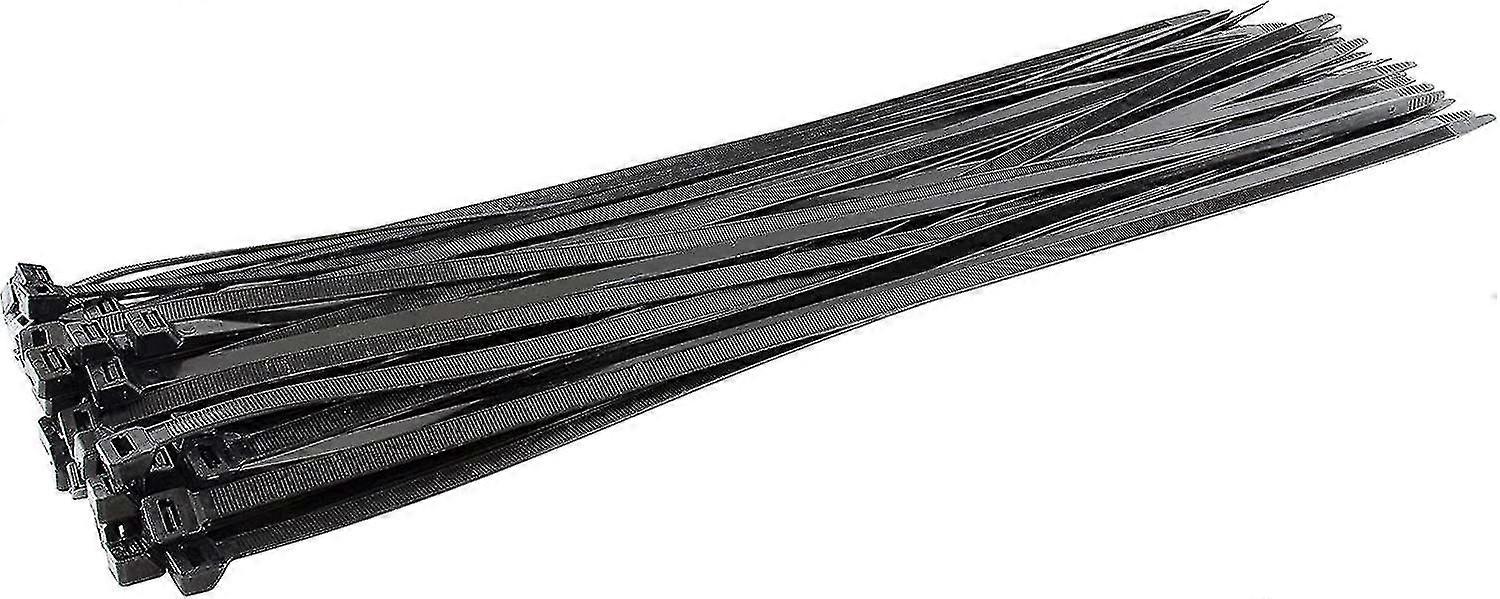 Fascette lunghe in argento resistenti, 370 mm x 4,8 mm, confezione da 100, cerniera in nylon premium