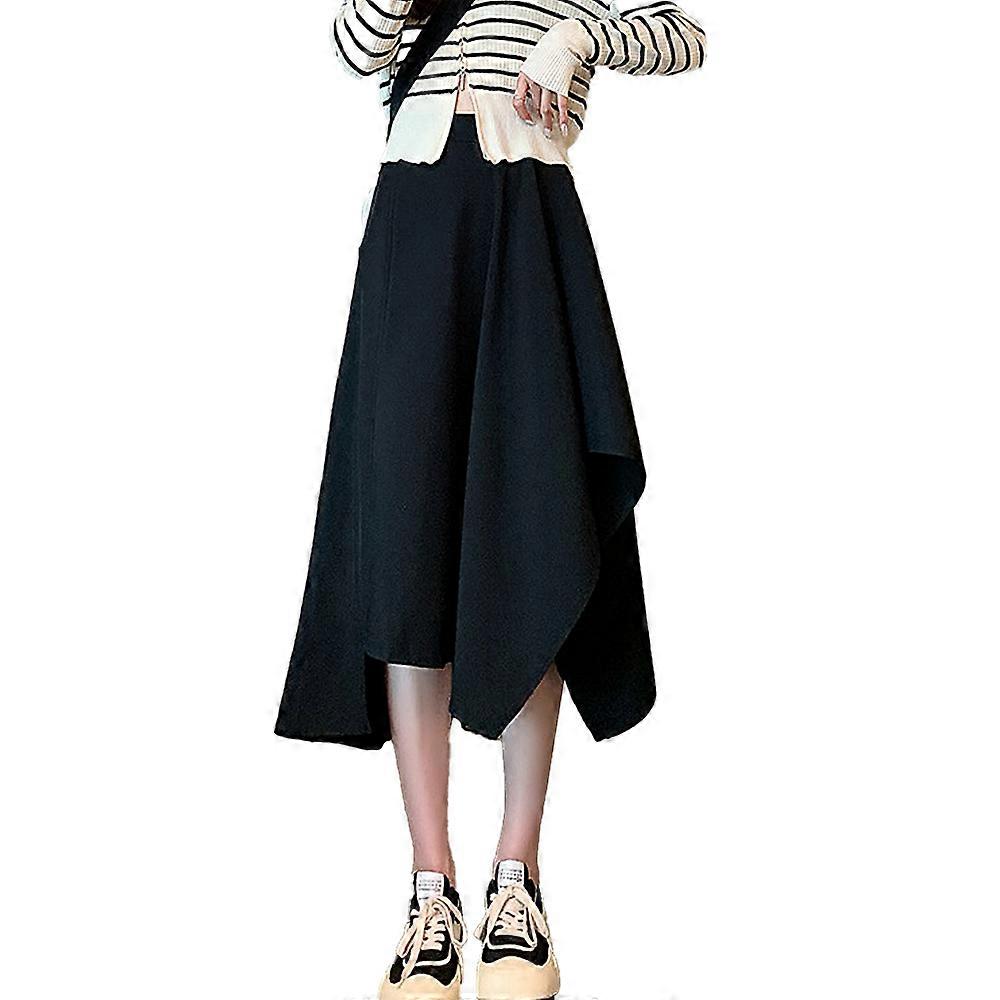 Femei Flowy Hemline Midi Fusta