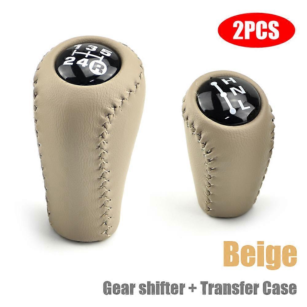 ABS + Pelle Auto Styling 5 Velocità Cambio Manuale + Trasferimento Pomello Del Cambio Per Toyota Prado LC120 Land Cruiser Prado 03-09