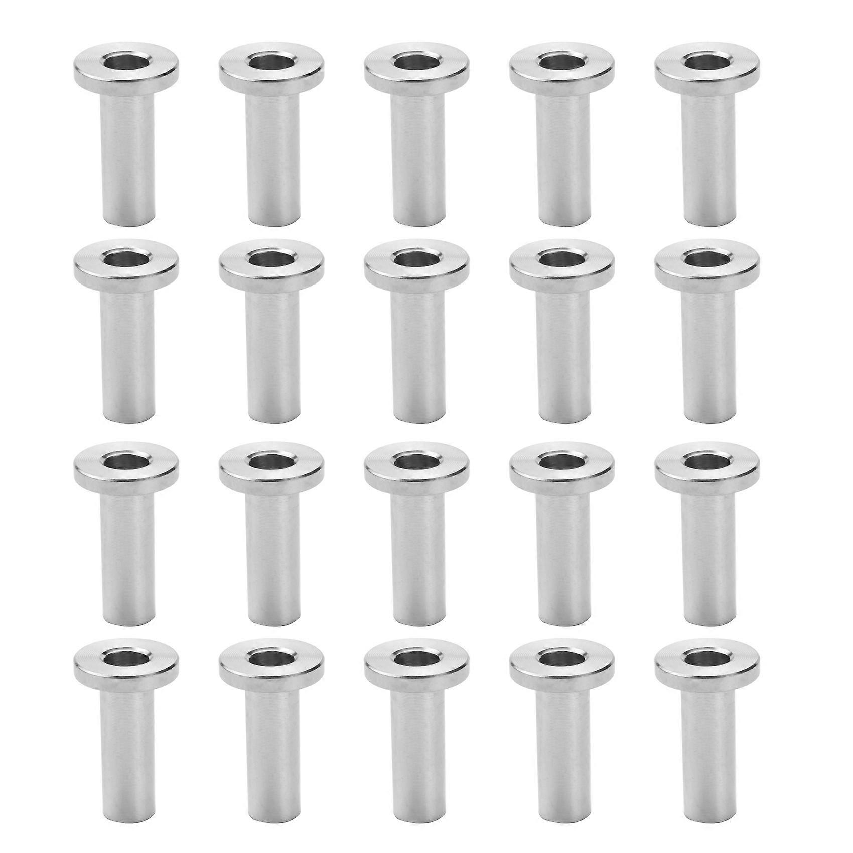 20 manchons de protection en acier inoxydable T316 pour kit de garde-corps de câble de 1/8 pouce 5/32 pouce 3/16 pouce, bois