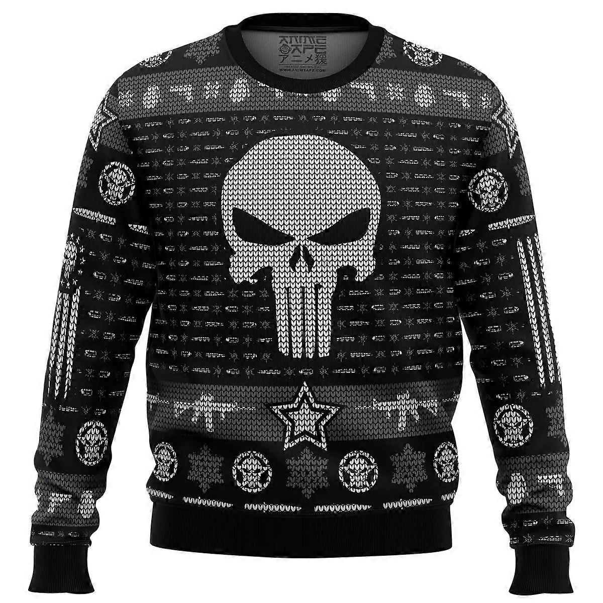 The Punisher Ful Jul Kläder Gåva Jultomten Pullover Män 3D Höst Och Vinter Tröja